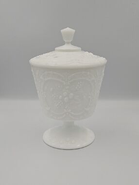 Fenton Milk Glass Jar with Lid